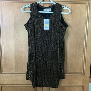 Michael Kors. Long sleeve. Black with gold stripes.